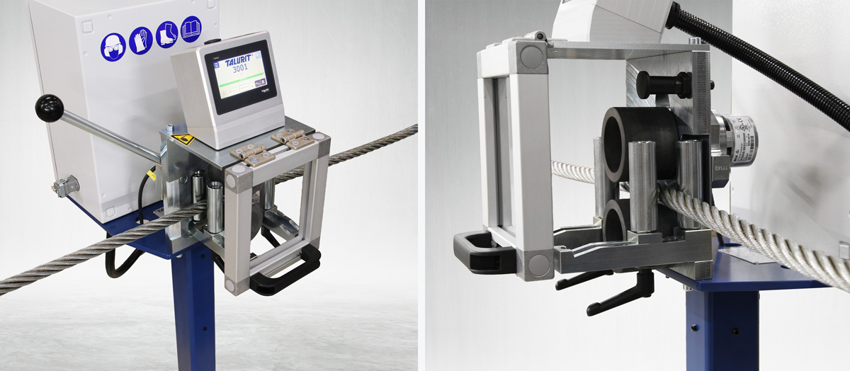 MA 55 Talurit® MA 55 Measuring Machine . Close-ups of the measuring unit and touchscreen display. © Copyright Talurit AB. All rights reserved.